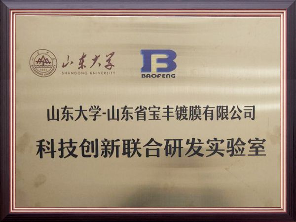 山东大学.山东省宝丰镀膜有限公司科技创新联合研发实验室